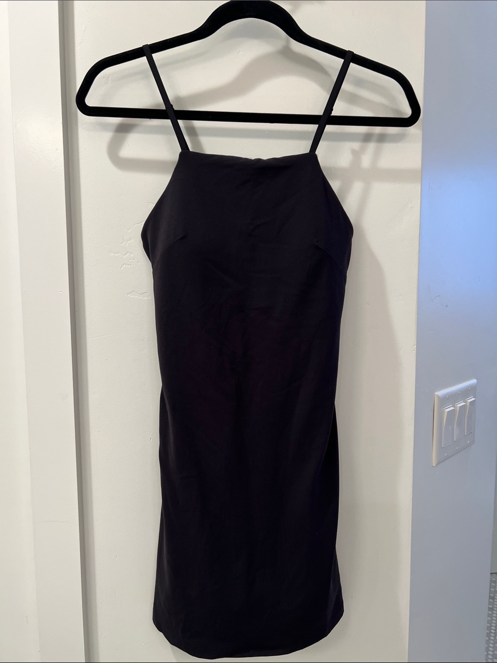 lululemon athletica Black Spaghetti-Strap Mini Tennis Dress with Shorts